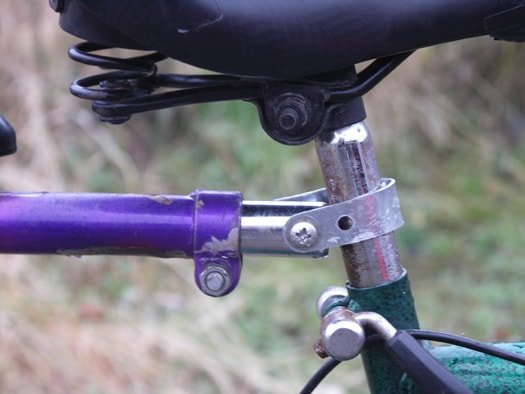 Rear Bike Passenger Seat side close up