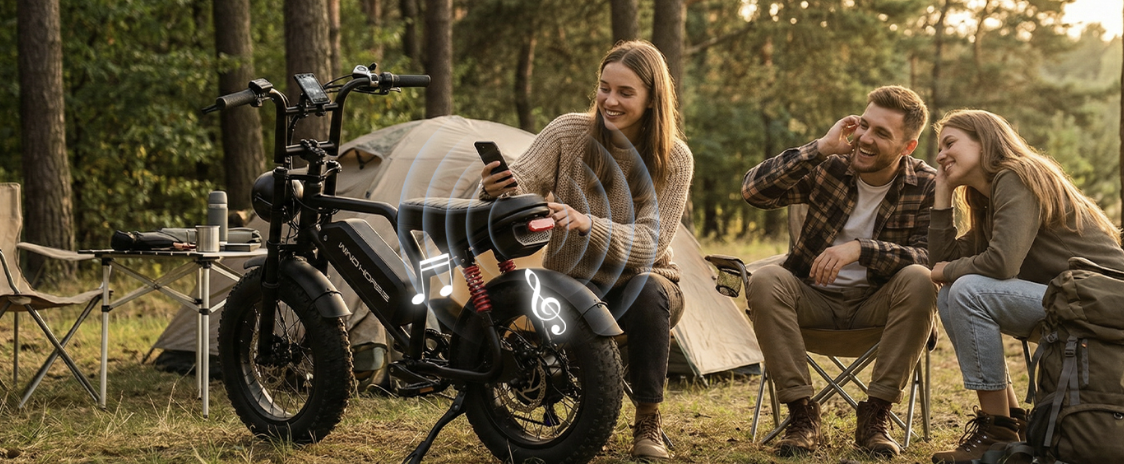 built-in Bluetooth speaker in bike